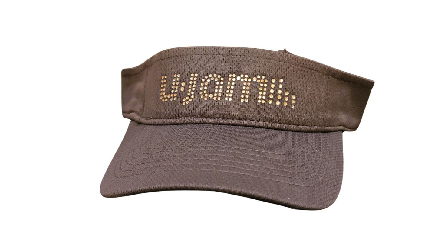 Charcoal Visor w/Clear Bling Logo