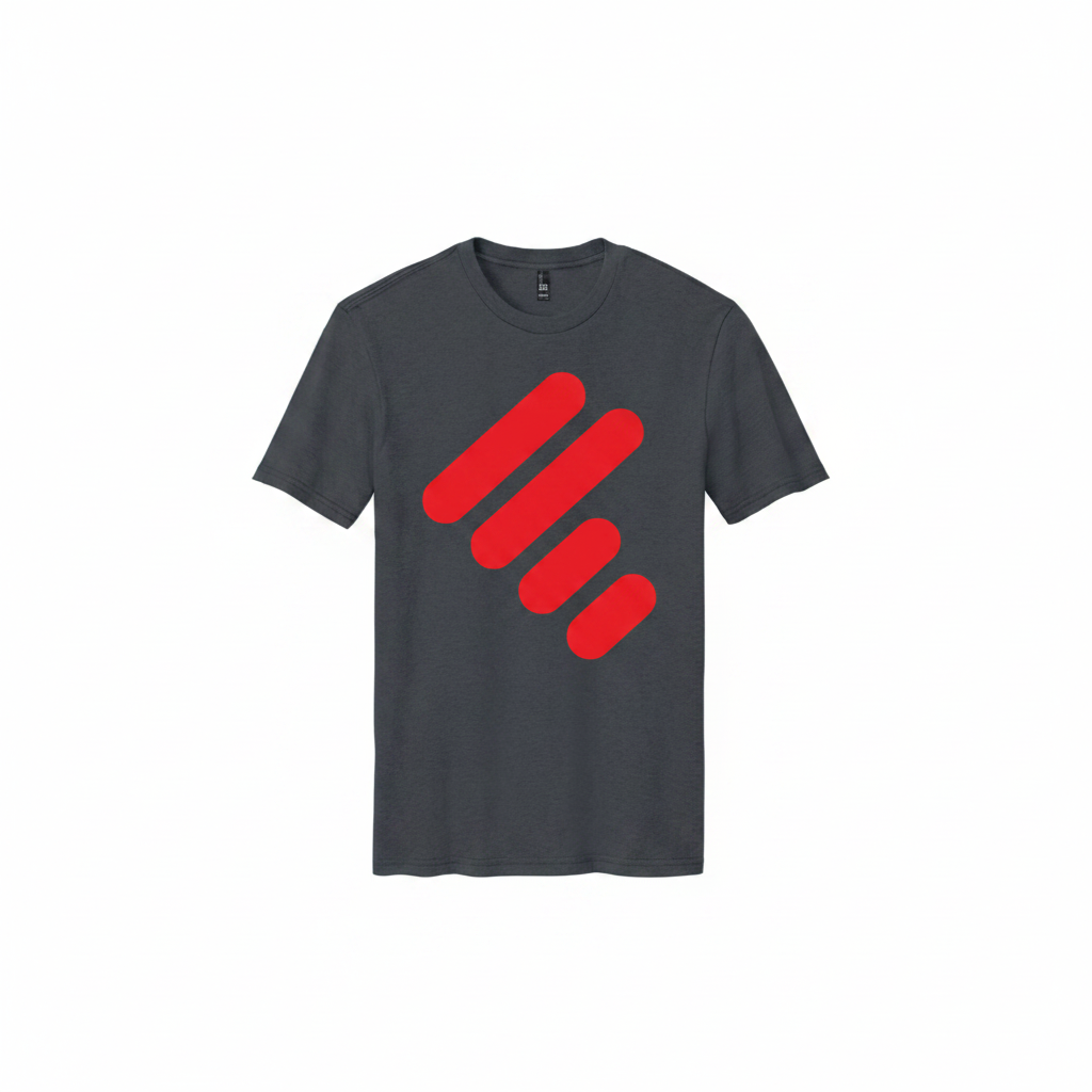 Gray Short Sleeve T-Shirt With Large Unity Mark