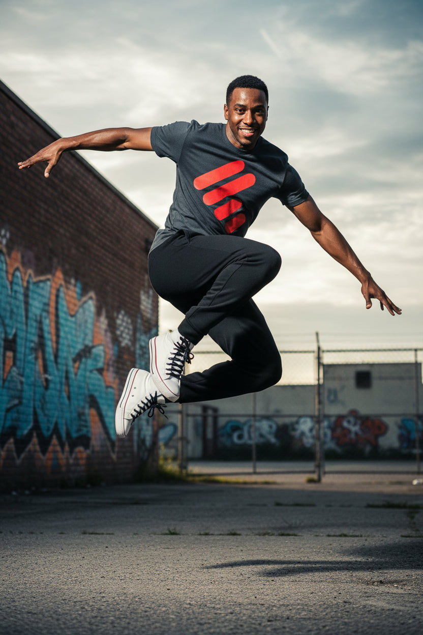 Gray Short Sleeve T-Shirt With Large Unity Mark