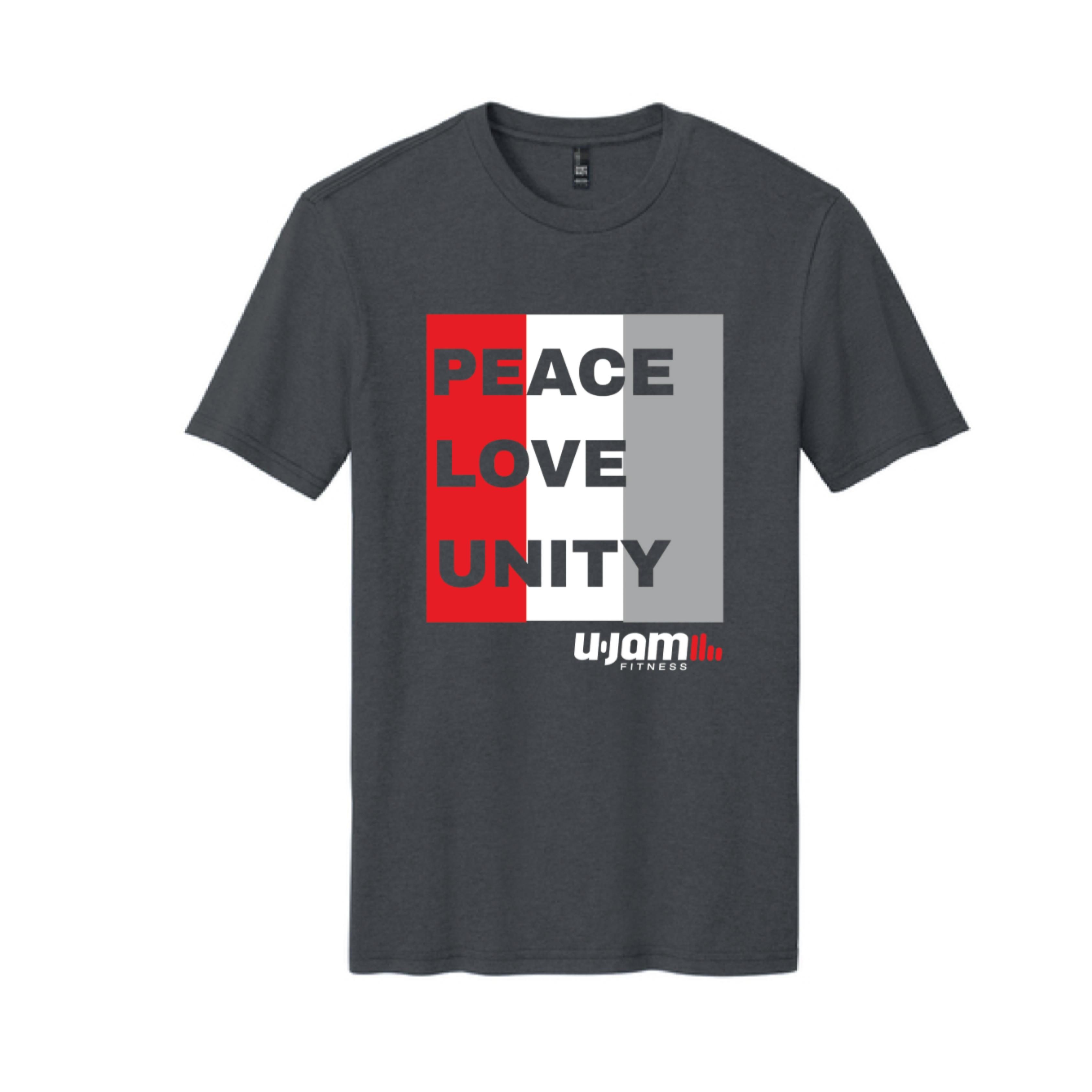 Gray "Peace, Love, Unity" Short Sleeve T-Shirt