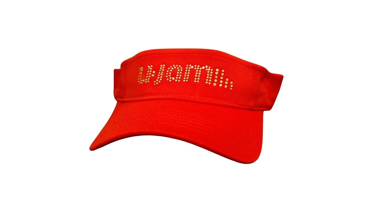 Red Visor w/Clear Bling Logo