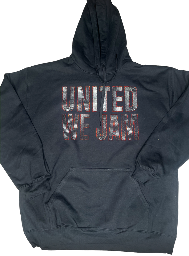 Black Hoodie Bling "United We Jam"