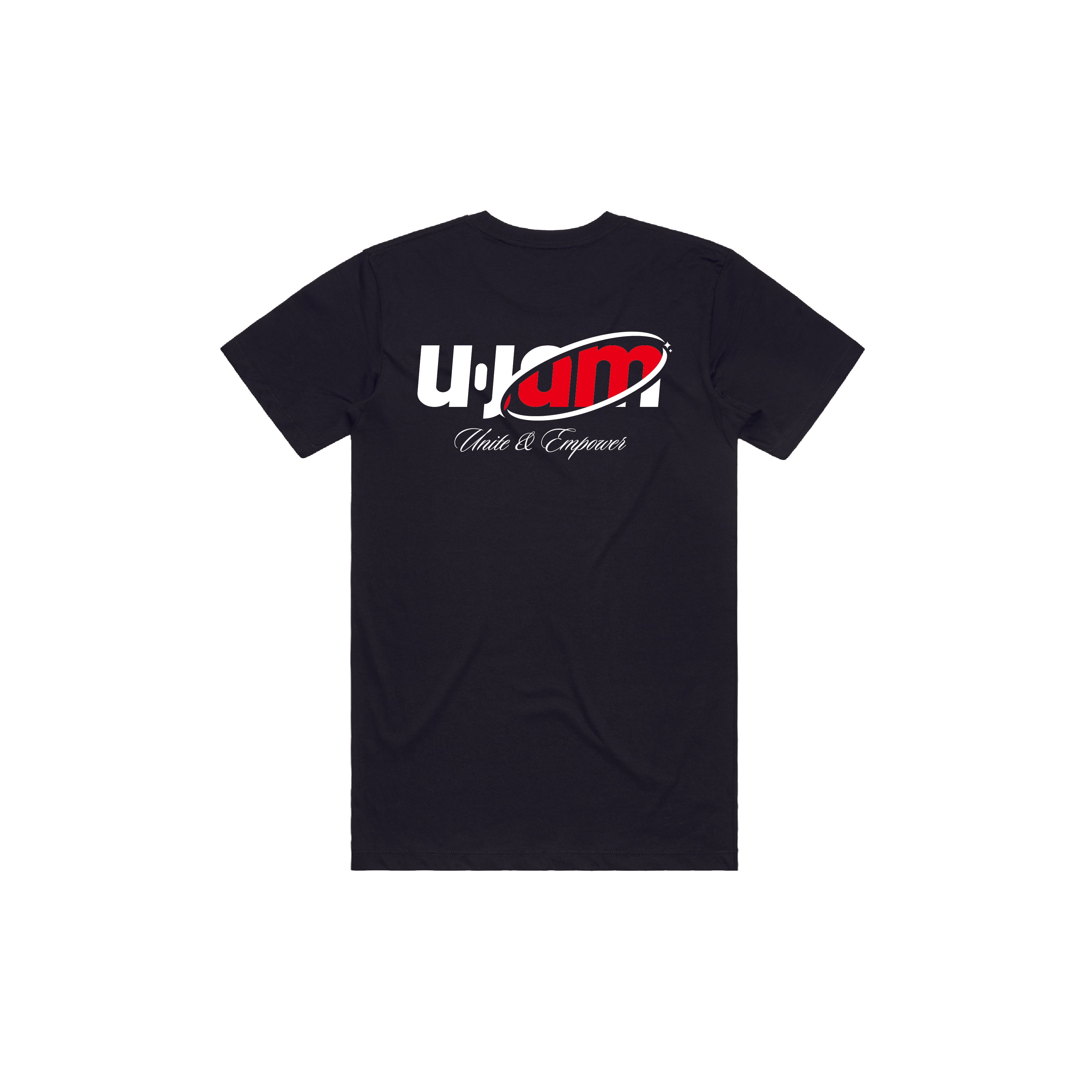 Jersey Tee Premium Short Sleeve Black w/Oval Logo - Unite & Empower