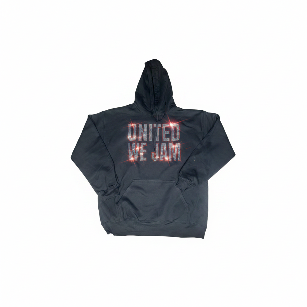 Black Hoodie Bling "United We Jam"