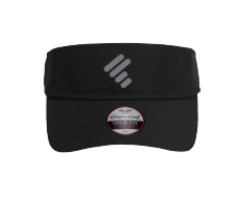 Black Visor w/Gray Puff Embroidery Unity Mark