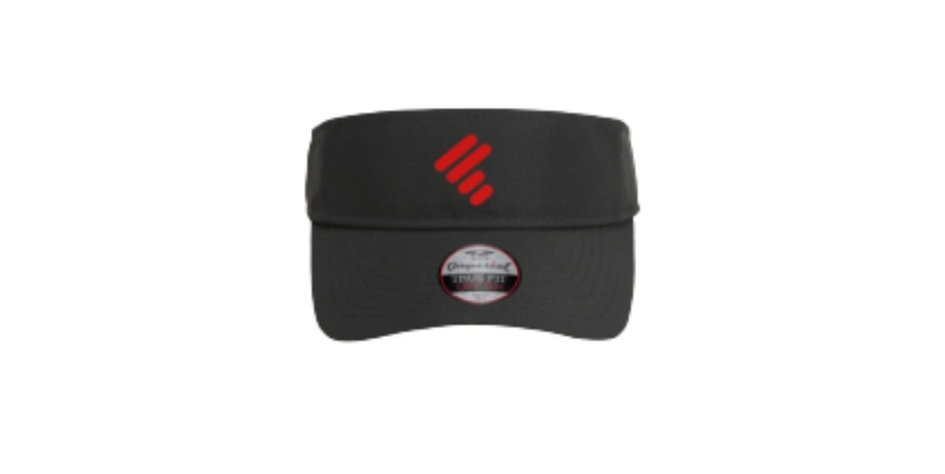 Charcoal Gray Visor w/Red Puff Embroidery Unity Mark
